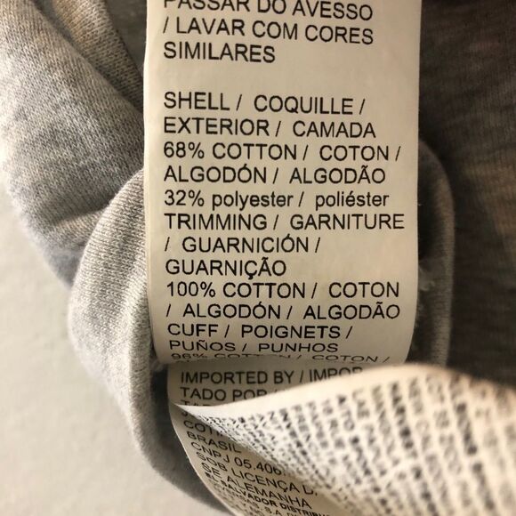 PUMA Cropped Sleeveless Hoodie Light Gray Heather. Size L. - Picture 8 of 9